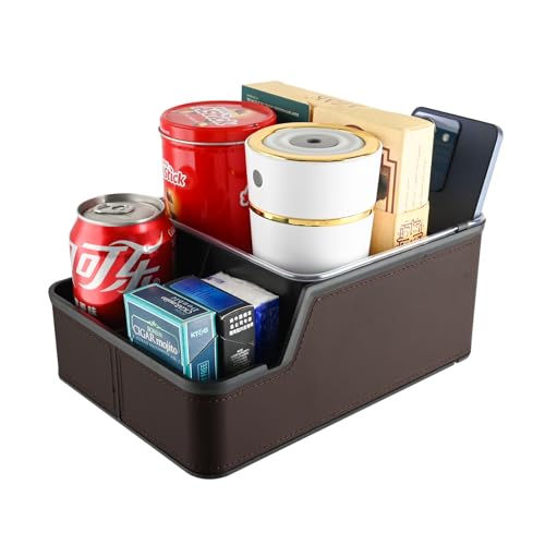 Car Seat Organizer with Compartments (Brown)