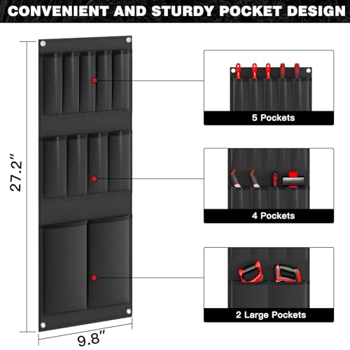 Power Tool Organizer Cart with Charging Station (Red)