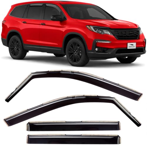 in Channel Extra Durable Rain Guards for Honda Pilot 2016 (For Pilot 16-22)