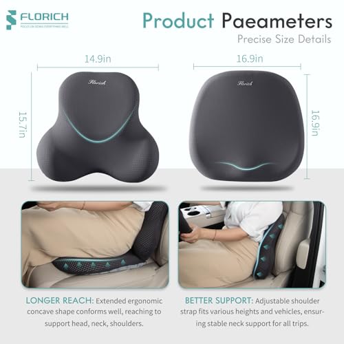 Car Seat Cushion and Lumbar Support Pillow for Office Chair Car