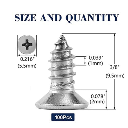 4 x 3 8" Wood Screw 100Pcs 18 (#4 x 3/8")