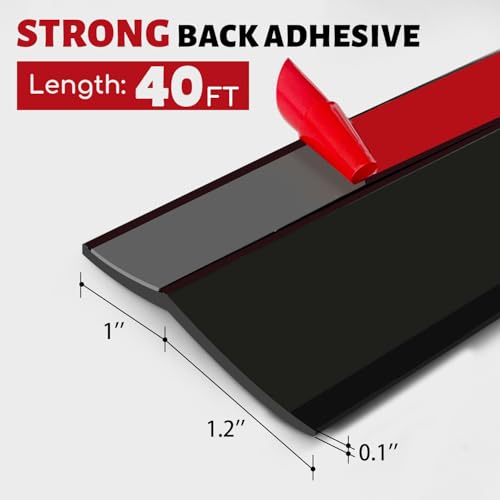 Garage Door Seal Top and Sides Seal Strip (Black / 40FT)