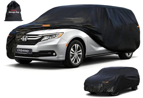 7 Layers Waterproof Car Cover for Honda Odyssey Minivan 1999 (PE-Black / Custom Fit Honda Odyssey)