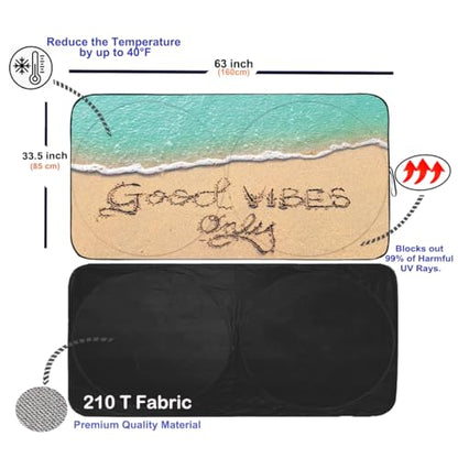 Windshield Sun Shade (Good Vibes / Large)