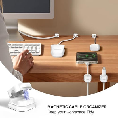 6 Pack Magnetic Cable Clip Organizer Cord Holder (Pack of 6)