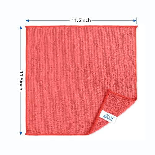 100PK Microfiber Cleaning Cloth (Red)