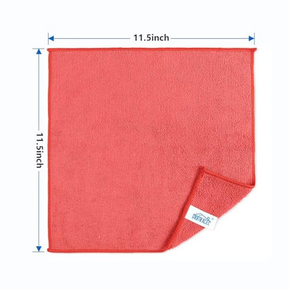 100PK Microfiber Cleaning Cloth (Red)