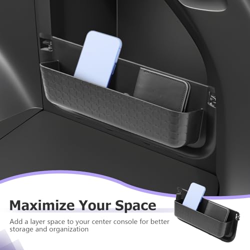 Trunk Side Pocket Storage Box Compatible with 2026 RAV 4 Accessories Armrest Console Secondary Storage Box Insert Tray Trunk Organizer ABS Material Black
