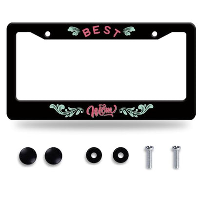 Best Mom Stainless Steel License Plate Frame for US Cars Decor (Best mom)