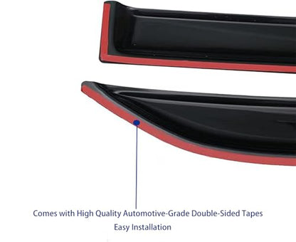 Window Visors Rain Guards Fits 2019 (2019-2026 Silverado & GMC Sierra 1500)