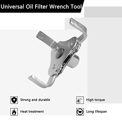 Universal Adjustable Oil Filter Wrench (Silver 2 1/8-4 1/2 Inch)