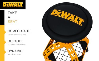 Heavy Duty Metal Rolling Stool for Shop or Garage