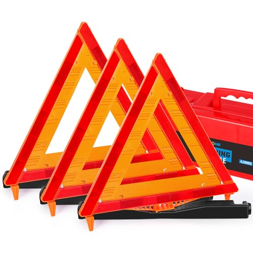 3 Pack Safety Triangles DOT Approved (17inch)