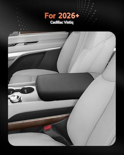 for 2026 Cadillac Vistiq Center Console Cover Armrest Box Cover for 2026+ Vistiq Accessories Console Arm Rest Protector (2026+ Cadillac Vistiq)