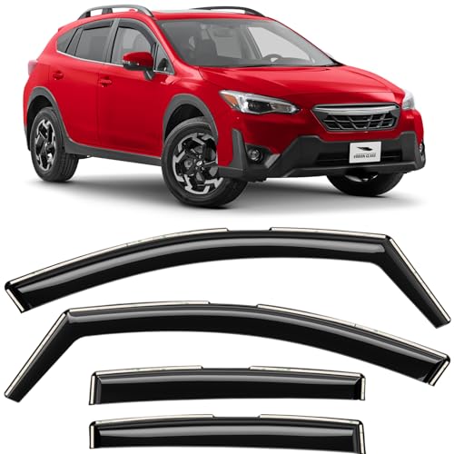 in Channel Extra Durable Rain Guards for Subaru XV Crosstrek 2018 (For XV Crosstrek 18-23/Impreza 17-23 Hatchback)