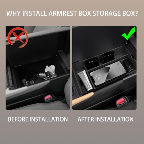 Compatible with Lexus ES350 (2026-2027ES/Storage box/black)