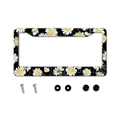 Daisy Flowers Car License Plate Frame (Daisy Flower)