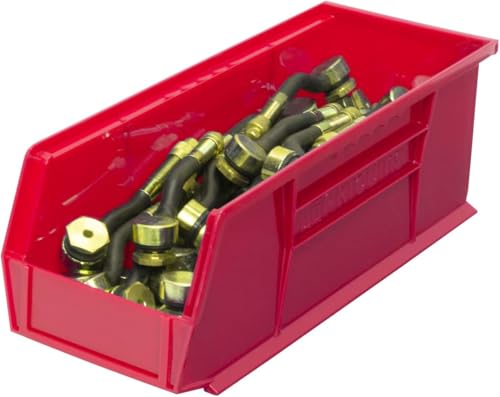 30234 AkroBins Plastic Storage Bins (Red / Storage Bins Only)