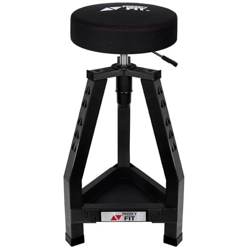 Adjustable Tall Shop Stool (Black/30.7-33.07 Inch)