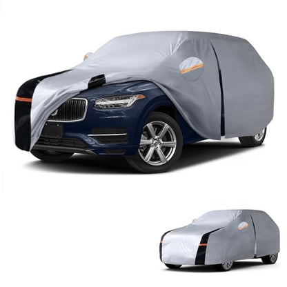 Multi Layer Car Cover Custom Fit for Volvo XC90 (W.Custom Fit Volovo XC90 / White Car Cover)