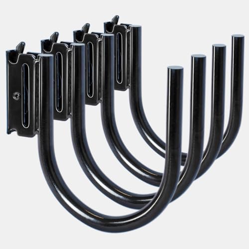 4-Pack 4-Inch J Hooks for E-Track and X-Track Rails (4" Deep - 04P)