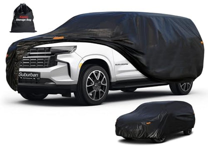 7 Layers Waterproof SUV Car Cover for Chevrolet Suburban 1973 (PE-Black / Custom Fit Chevrolet Suburban)