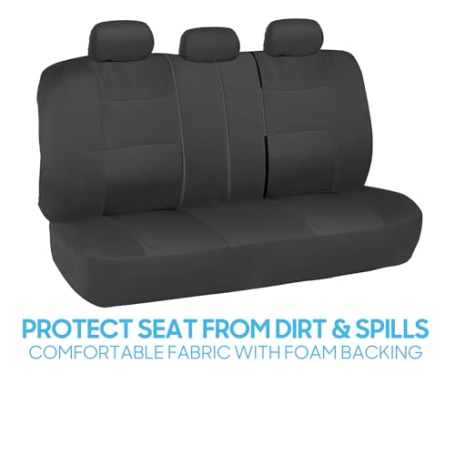PolyPro Car Seat Covers Full Set in Solid Charcoal (Solid Gray)