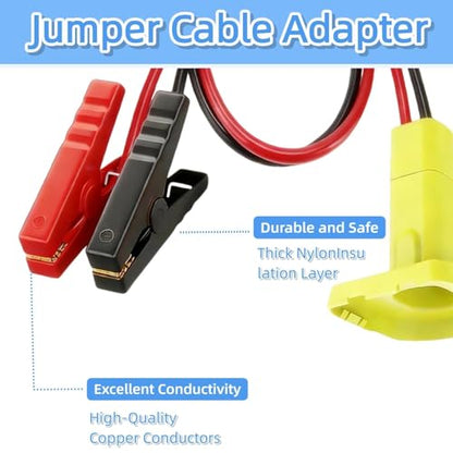 2FT Portable Jumper Starter Cable Adapter Compatible with Ryobi 18V Battery