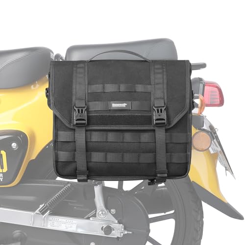 Motorcycle Saddlebag 13L Waterproof Luggage Bag Quick Release Motorcycle Side Bag for Motorbike Travel (Black 13L / Black 13L)