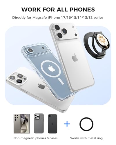 Upgraded Magnetic Phone Grip Sun (BK-Sun)