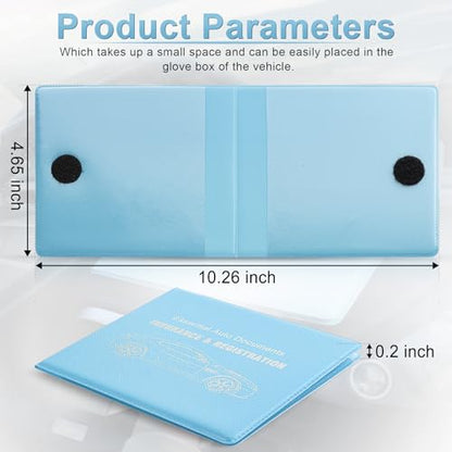 Car Registration and Insurance Card Holder (Mesh Texture Light blue)