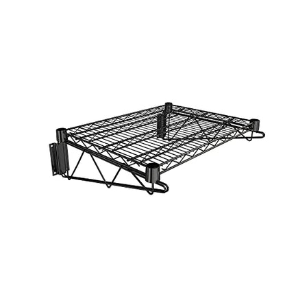18" x 24" Black Epoxy Wire Wall Mount Shelf (Black / 18" x 24")