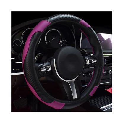 Car Steering Wheel Cover (Black+Purple)