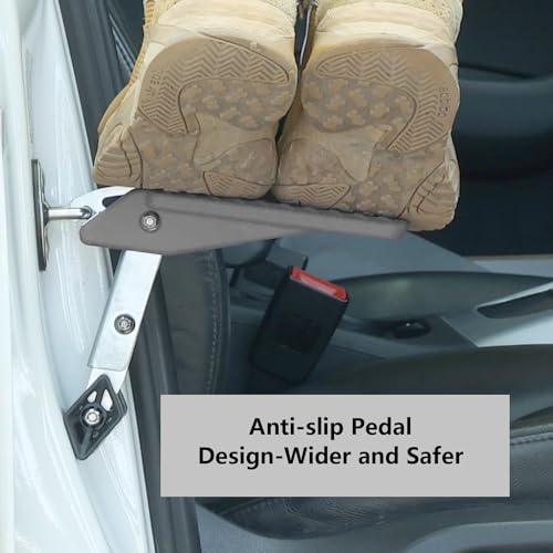 Foldable Car Door Step Stand Pedal (Evolution Series / Gray)