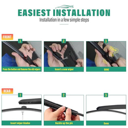 Windshield Wiper Blades Replacement for 2018 (24"+20"+13")