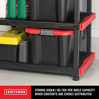 Craftsman 4 Tier Heavy Duty Plastic Storage Shelves (4-Tier)
