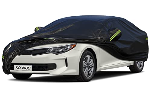 Waterproof Car Cover All Weather (A3-Fit sedan length ( 185" to 193") / black)