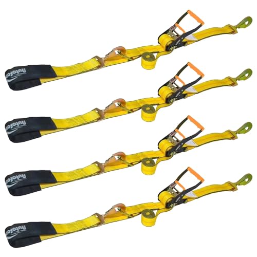 Car Hauler Tie Down Straps 4 (Classic Yellow)