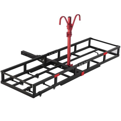 Hitch Mount Bike Rack for Ebike Heavy (Black + Red)