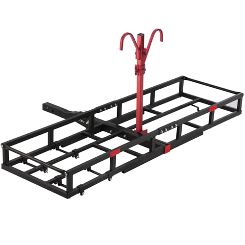 Hitch Mount Bike Rack for Ebike Heavy (Black + Red)