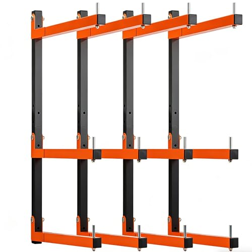 4 Pack Lumber Rack Wall Mount (B– 4 Pack, 6 Level)