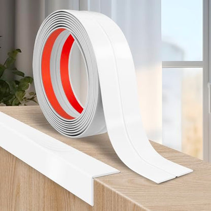 Wall Corner Protector Peel and Stick Corner Trim Molding (0.8 In x 20 Ft / White)