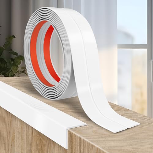 Wall Corner Protector Peel and Stick Corner Trim Molding (2.4 In x 20 Ft / White)