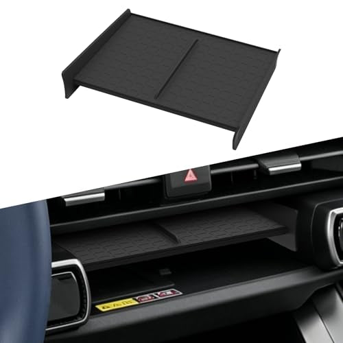 Center Console Organizer for Toyota RAV4 2026 Central Control Storage Box Insert Tray ABS and PVC Interior Auto Accessories Black 2PCS (26RAV4 Center Box)