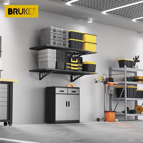 1.64x4ft Adjustable Rail Wall Garage Storage Shelf (1.64x4ft-2pack)