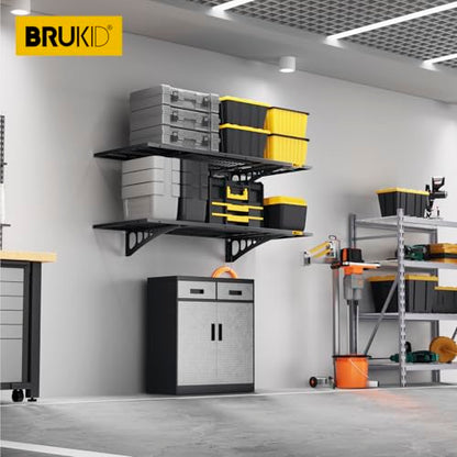1.64x4ft Adjustable Rail Wall Garage Storage Shelf (1.64x4ft-2pack)