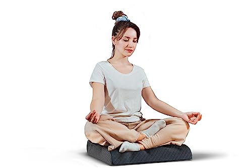 Extra Large Seat Cushion Stylish Plush Velvet Cover XL Memory Foam for Office Chair (XX-Large)