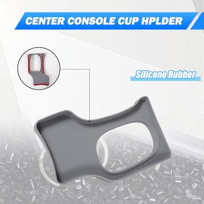 Center Console Cup Holder Compatible with Chevrolet Corvette C6 2005 (Gray)