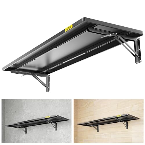 1.3x4ft Adjustable Rail Type Folding Storage Rack Shelf (1.3x4ft / Black)