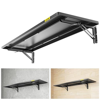 1.3x4ft Adjustable Rail Type Folding Storage Rack Shelf (1.3x4ft / Black)